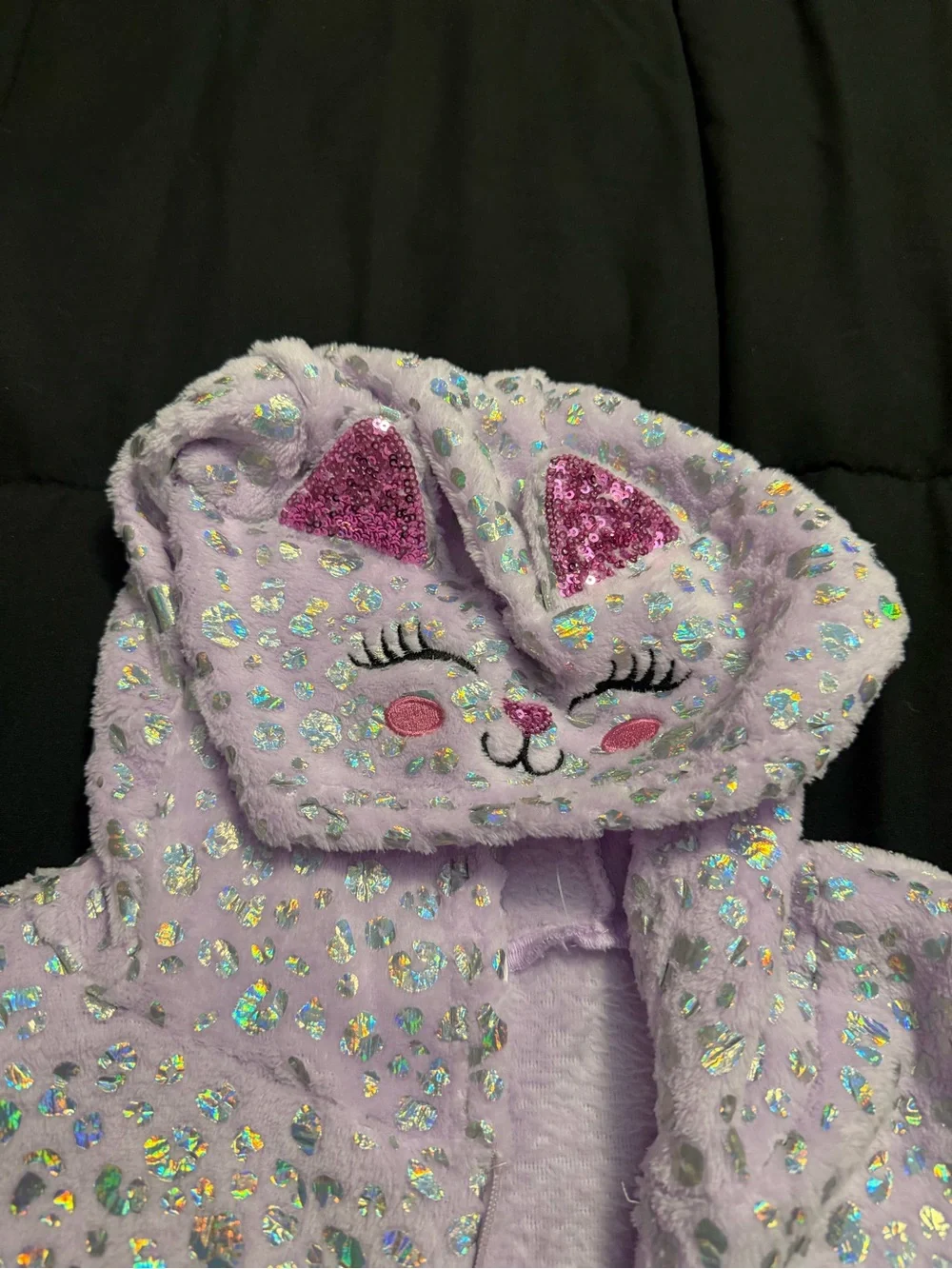 Magic Lavender Unicorn Hooded Footie with Sparkle Accents